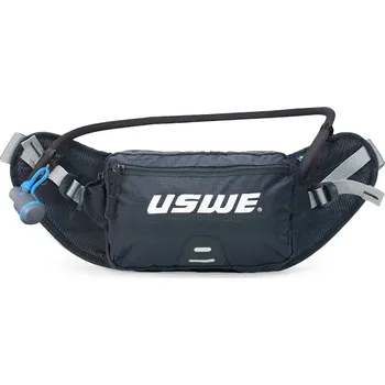 batoh na kolo USWE ergonomicky tvarovaná ledvinka na běžky s pitným vakem - carbon black