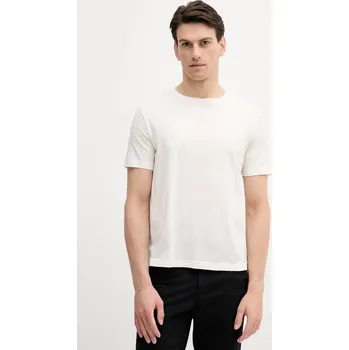 Pánské tričko Bavlněné tričko United Colors of Benetton pánské, béžová barva, 3P7XU1058 01A, vel. XL