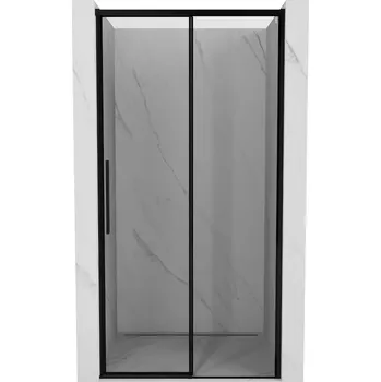 Sprchové dveře Mexen Rox posuvné sprchové dveře pravé 110 cm, černý rám, černé - 8C2-110-000-70-70-P