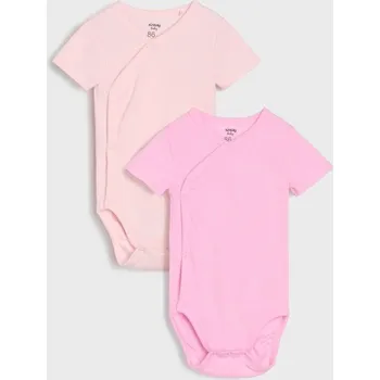 Sinsay - Žebrované žerzejové body 2 pack - pastelová růžová - 5624C-03X - 5624C-03X-86