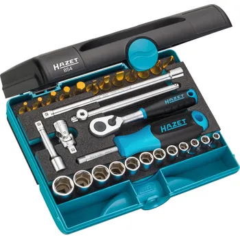 Gola sada HAZET 854, Sada nástrčných klíčů | 30 dílná, 1/4 palce (6,3 mm), multifunkční