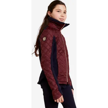 Pánská mikina FOUGANZA Dětská fleecová mikina 500 hřejivá modro-vínová 5-6 LET FIALOVÁ|MODRÁ