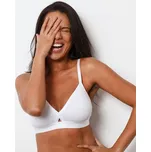 Blancheporte Bavlněná podprsenka s překřížením,bez kostic bílá 90C