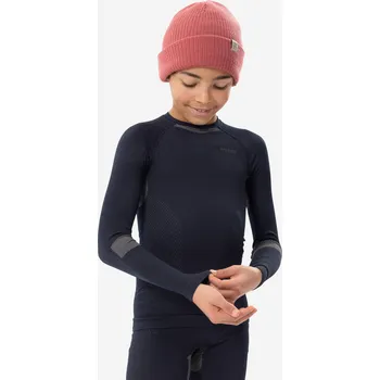 WEDZE Dětské spodní lyžařské tričko 900 I-Soft 12 LET BÉŽOVÁ|MODRÁ