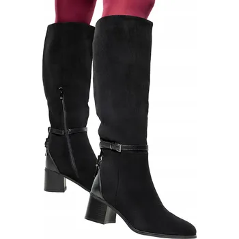 Dámské kozačky Casu dámské kozačky ke kolenům na podpatku, velikost 39