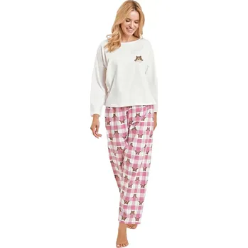 Pánské pyžamo Dámské pyžamo 3441 02 Astrid - TARO krémová S