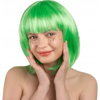 Karnevalová paruka Party Deco paruka polodlouhé vlasy růžová