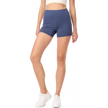 Dámské legíny Dámské legíny s cyklistickými kraťasy bavlna MS10-392 Modrá S