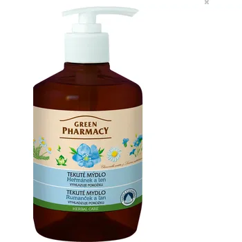 Mýdlo LIQUID SOAP - chamomile and flax - TEKUTÉ KRÉMOVÉ MÝDLO - heřmánek a len 460 ml ZELENÁ APOTEKA - GREEN PHARMACY