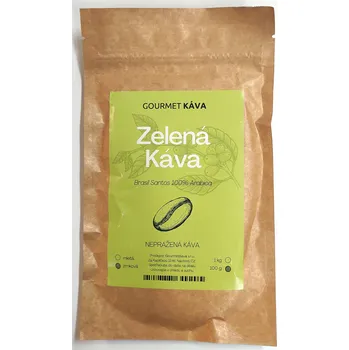 ZELENÁ KÁVA zrnková, nepražená 100 g GOURMET KÁVA