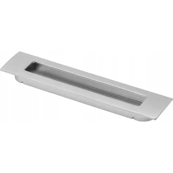 Nábytkové kování Zapuštěná úchytka GTV E6, C=128 mm, L=155 mm, hliník UZ-E6-128-05