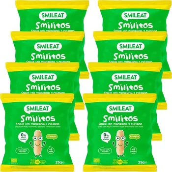 BIO kukuřičné křupky jablko&banán s extra panenským olivovým olejem 12x25g