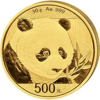 Zlatá mince 500 Yuan China Panda 30g 2018