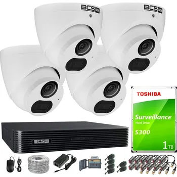 Bezpečnostní kamera MONITOROVACÍ SADA BCS 4 KAMERY 5Mpx APLIKACE VENKOVNÍ SADA DISK