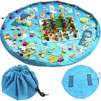 Úložný box PODLOŽKA NA HRANÍ PYTEL KONTEJNER NA HRAČKY KOSTKY PODLAHOVÝ ORGANIZÉR TAŠKA