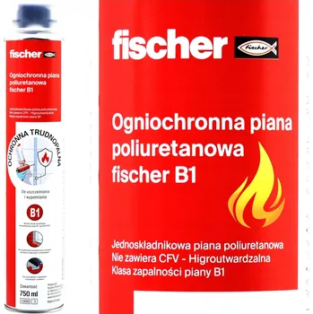 Montážní pěna Ohnivzdorná montážní pěna protipožární Fischer FIRE B1 750 ml