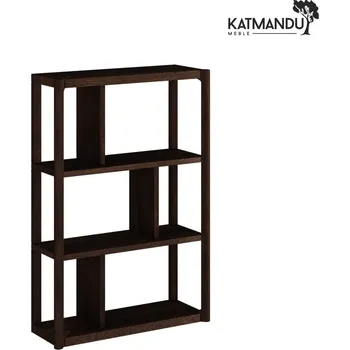 Knihovna KATMANDU Závěsný regál z dubového dřeva Campi, Tabák