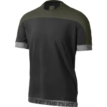 cyklistický dres Dotout cross cyklistický dres pro mtb a gravel - black/green Velikost: L