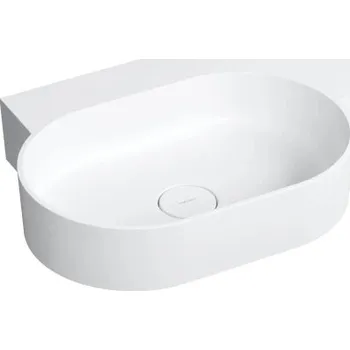 Omnires Ovo M+ umyvadlo na desku / závěsné – pravé, 64 × 44 cm, bílá mat OVO645UWPBM