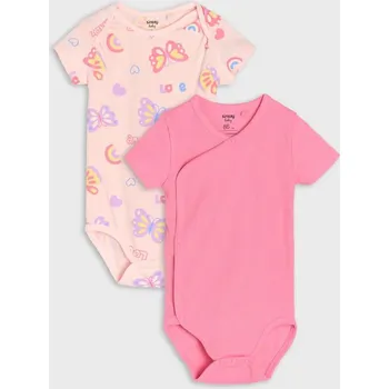 Kojenecký body Sinsay - Sada 2 body - pastelová růžová - 863EG-03X - 863EG-03X-80