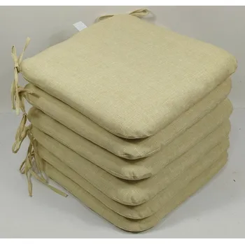 Podsedák Sedák 40x40 cm látka BÉŽOVÝ melír set 6 kusů