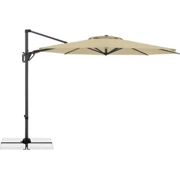 Slunečník Doppler LIFE 310 cm – výkyvný zahradní slunečník s boční tyčí : Desén látky - 822