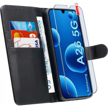 Pouzdro na mobilní telefon Flipové pouzdro KrainaGSM pro Samsung Galaxy A26, černé