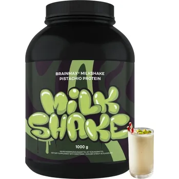 Přírodní produkt MILKSHAKE PROTEIN - mléčný protein shake - VARIANTY: VANILKA, PISTÁCIE, BORŮVKOVÝ CHEESECAKE 1000 g BRAINMAX PŘÍCHUŤ: PISTÁCIE