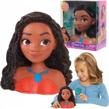 Panenka PANENKA HLAVA NA ČESÁNÍ A STYLING VLASŮ PRINCEZNA DISNEY VAIANA MOANA