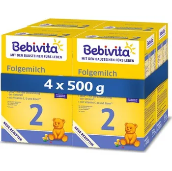 Kojenecká výživa Bebivita Pokračovací kojenecké mléko z Velké Británie. Od ukončeného 6. měsíce, 4x 500g