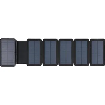 Powerbanka Sandberg Solární powerbanka se 6 panely 20000 mAh, Li-Pol baterie, černá