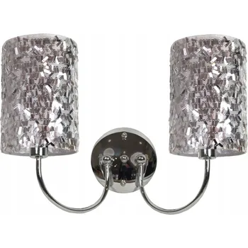 Nástěnné svítidlo Dvojité nástěnné svítidlo chrom bílé stínidlo 2x40W E14 Medea Candellux 22-18734