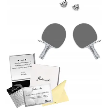 Náušnice Náušnice s raketou na stolní tenis, stříbro DEDYKA