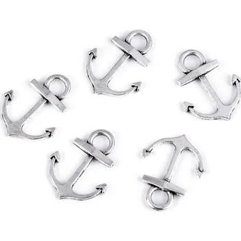 Přívěsek Přívěsek kotva Varianta: 1 (14x18 mm) platina, Balení: 20 ks