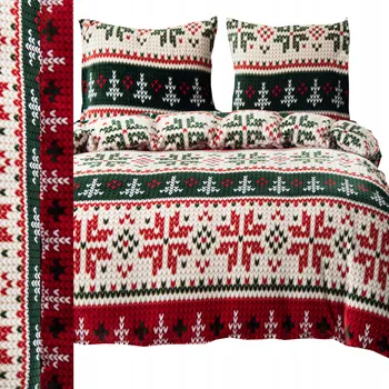 Povlečení POVLEČENÍ Z MIKROFLANELU vánoční silné medvídek 140x200 teplé zimní mikuláš