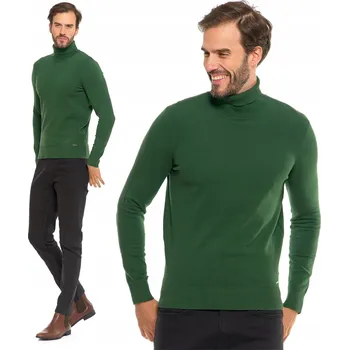 Pánský svetr Pánský svetr elegantní klasický s rolákem módní dlouhý rukáv MORAJ 3XL