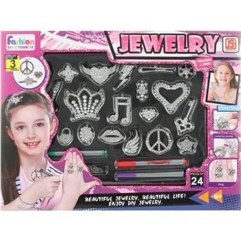 kreativní sada Fashion DIY - Tvořivá sada šperků k vybarvení.