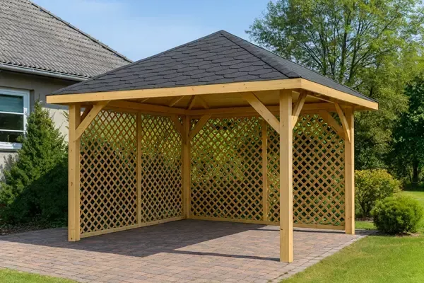 Dřevěná pergola Altán Kuba+Ester 370x370