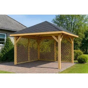 Pergola Dřevěná pergola Altán Kuba+Ester 370x370