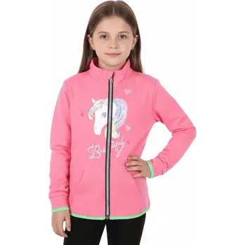 Dívčí mikina DÍVČÍ MIKINA NA ZIP JEDNOROŽEC BF Barva: Světle růžová, Velikost: 116