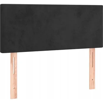 Čelo postele, černé, 90x5x78/88 cm, samet