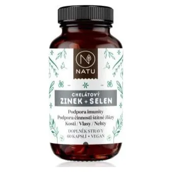 Chelátový Zinek + Selen 60 kapslí NATU