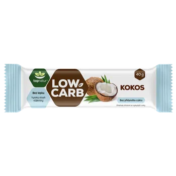 LOW CARB TYČINKA KOKOS 40 g TOPNATUR - AKCE EXPIRACE