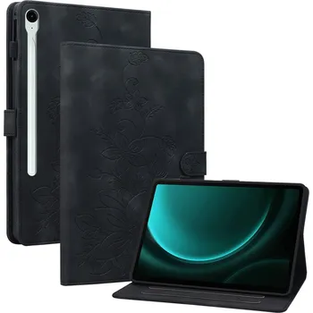 Pouzdro na tablet VSECHNONAMOBIL 129932 ART LILY Sklápěcí pouzdro pro Samsung Galaxy Tab S9 FE / Tab S10 FE / Tab S10 Lite černé