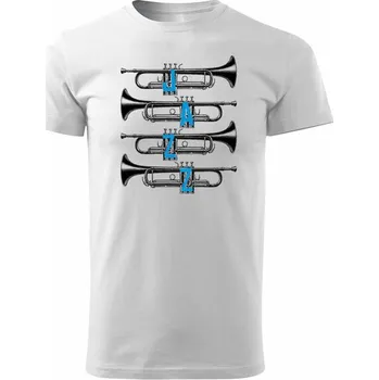 Pánské tričko Tričko s trumpetou jazzová trumpeta pro hudebníka hrajícího na trumpetu