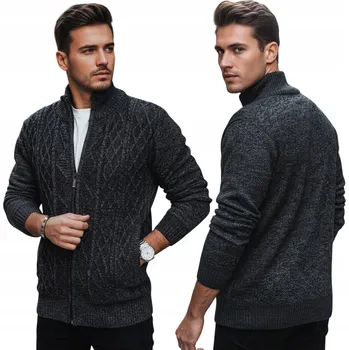 Pánský svetr DStreet svetr wx2252 šedý rolák velikost 3XL