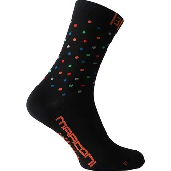 MARCONI Collection cyklistické ponožky black dots - l-xl