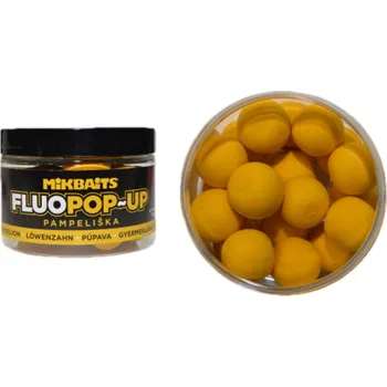 Boilies Mikbaits Návnada fluo boilie 150 Ml - Pampeliška 18mm