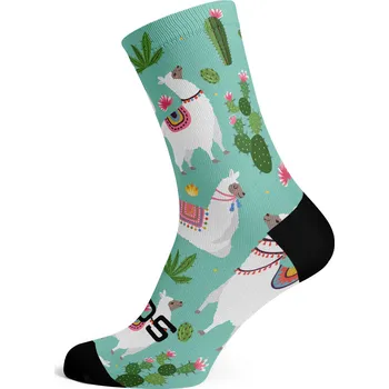 SOX cyklistické ponožky llama socks - bezešvé Velikost: L