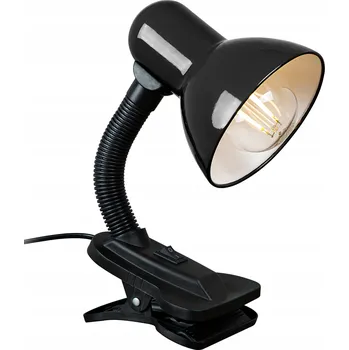 Lampička LATSA stolní lampa s klipem E27 černá Orno